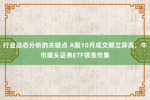 行业动态分析的关键点 A股10月成交额立异高，牛市旗头证券ETF领涨市集