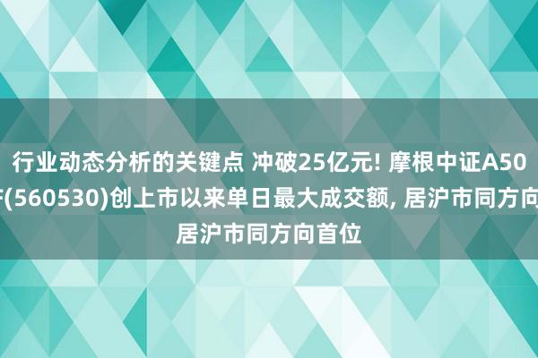 行业动态分析的关键点 冲破25亿元! 摩根中证A500ETF(560530)创上市以来单日最大成交额, 居沪市同方向首位