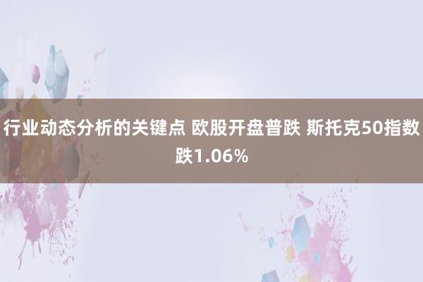 行业动态分析的关键点 欧股开盘普跌 斯托克50指数跌1.06%