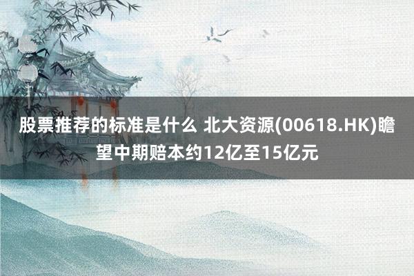 股票推荐的标准是什么 北大资源(00618.HK)瞻望中期赔本约12亿至15亿元