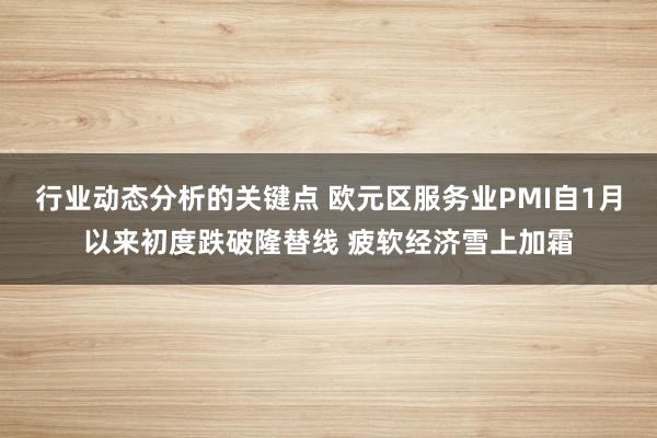 行业动态分析的关键点 欧元区服务业PMI自1月以来初度跌破隆替线 疲软经济雪上加霜