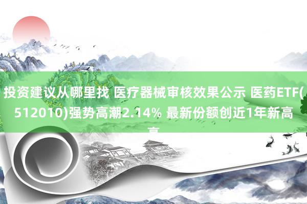 投资建议从哪里找 医疗器械审核效果公示 医药ETF(512010)强势高潮2.14% 最新份额创近1年新高