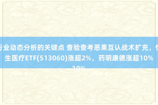 行业动态分析的关键点 查验查考恶果互认战术扩充，恒生医疗ETF(513060)涨超2%，药明康德涨超10%