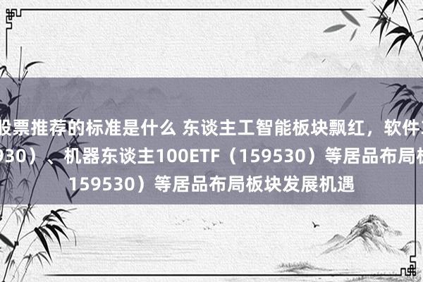 股票推荐的标准是什么 东谈主工智能板块飘红，软件30ETF（562930）、机器东谈主100ETF（159530）等居品布局板块发展机遇