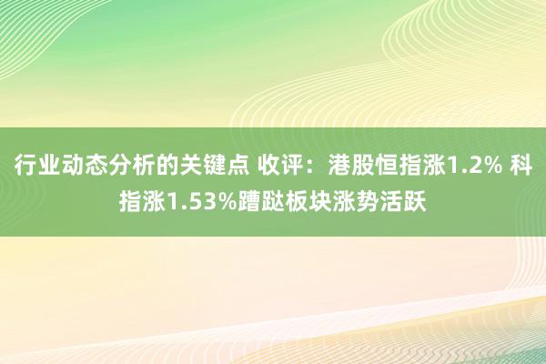 行业动态分析的关键点 收评：港股恒指涨1.2% 科指涨1.53%蹧跶板块涨势活跃