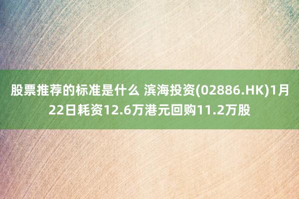 股票推荐的标准是什么 滨海投资(02886.HK)1月22日耗资12.6万港元回购11.2万股