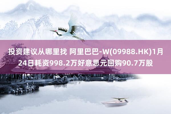 投资建议从哪里找 阿里巴巴-W(09988.HK)1月24日耗资998.2万好意思元回购90.7万股