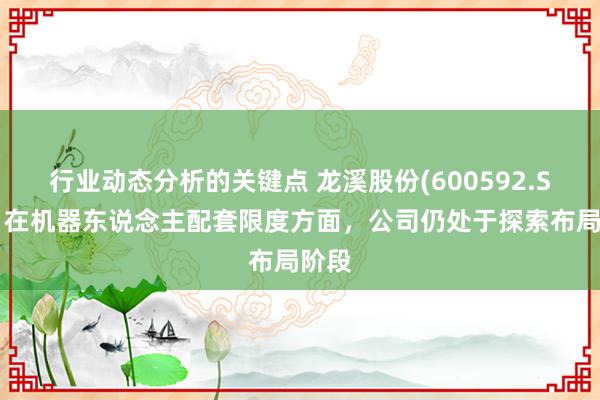 行业动态分析的关键点 龙溪股份(600592.SH)：在机器东说念主配套限度方面，公司仍处于探索布局阶段