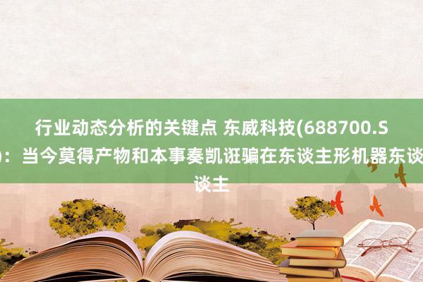 行业动态分析的关键点 东威科技(688700.SH)：当今莫得产物和本事奏凯诳骗在东谈主形机器东谈主