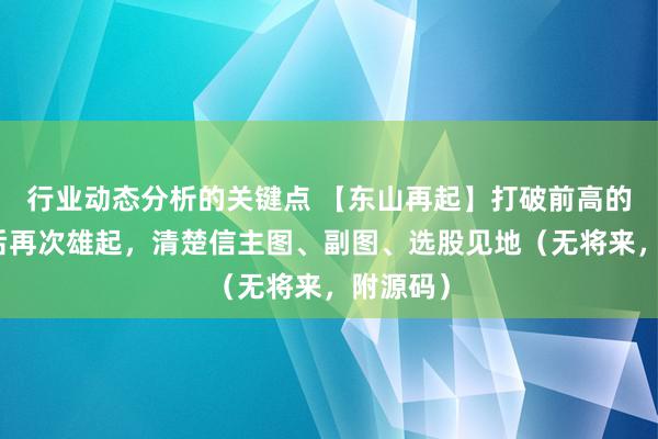 行业动态分析的关键点 【东山再起】打破前高的巨量阴后再次雄起，清楚信主图、副图、选股见地（无将来，附源码）