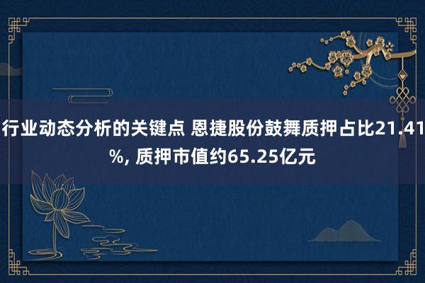 行业动态分析的关键点 恩捷股份鼓舞质押占比21.41%, 质押市值约65.25亿元