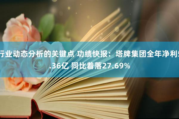 行业动态分析的关键点 功绩快报：塔牌集团全年净利5.36亿 同比着落27.69%