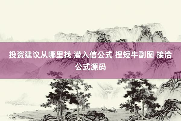 投资建议从哪里找 潜入信公式 捏短牛副图 接洽公式源码