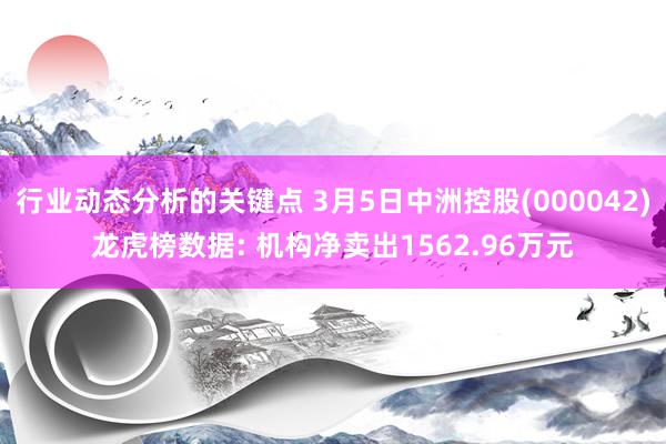 行业动态分析的关键点 3月5日中洲控股(000042)龙虎榜数据: 机构净卖出1562.96万元