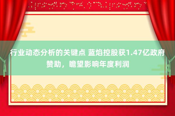 行业动态分析的关键点 蓝焰控股获1.47亿政府赞助，瞻望影响年度利润